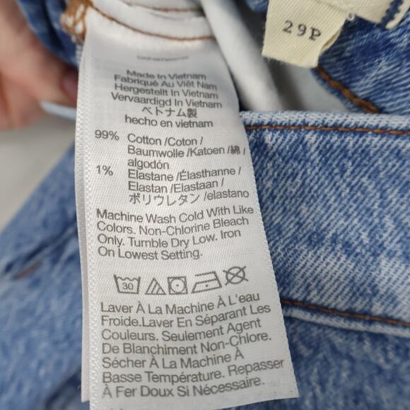 Madewell The Petite Perfect Vintage Wide Leg Jean Size 29 P Enmore Wash - Picture 7 of 7